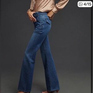 Anthropologie NEW PILCRO Wide Leg Polished High Waist Rise Bootcut Flare Jeans